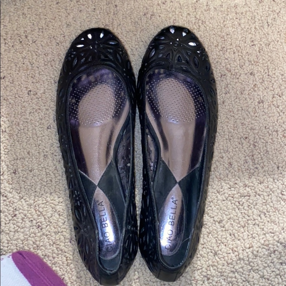 Ciao Bella black flats